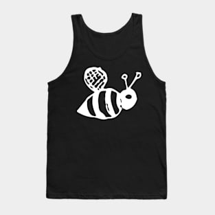 Bumblebee Doodle White Tank Top